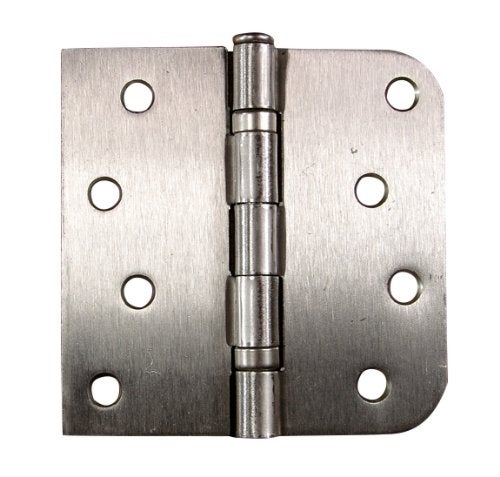 Hinge Outlet 4 Inch with 5/8 Inch Square Radius Ball Bearing Door Hinges, Heavy-Duty Steel, Removable Pin (Satin Nickel, 2 Pack) - Image 5