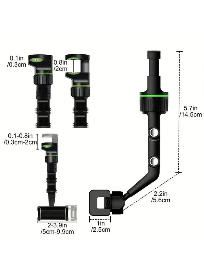 Grey Car Phone Holder Adjustable Universal Mount Multifunctional Bracket - Image 3