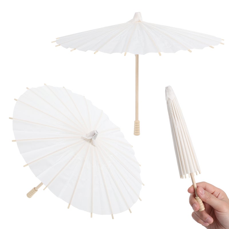 2pcs Paper Umbrella Paper Parasol Holiday DIY Blank Umbrella Photography Prop for Wedding Bridal Party - Image 1