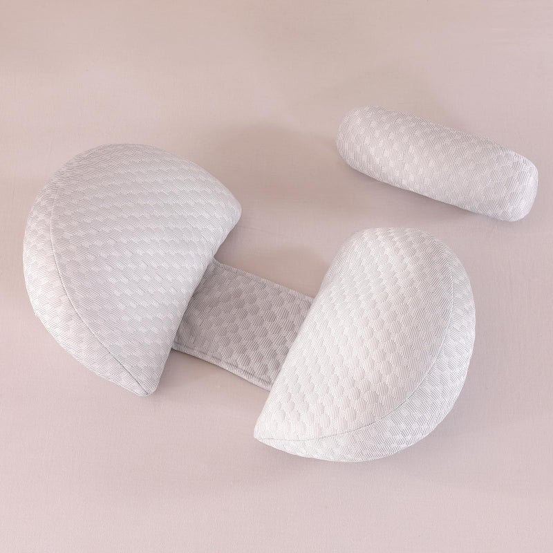 SHANNA Wedge Pregnancy Pillow for Sleeping, 2024 NEW Adjustable Comfort Full Body Pillow with Cooling & Silky-Soft Bamboo Cover, Support Nursing Pillow for Pregnant, Maternity & Body Pillow(Grey) - Image 1