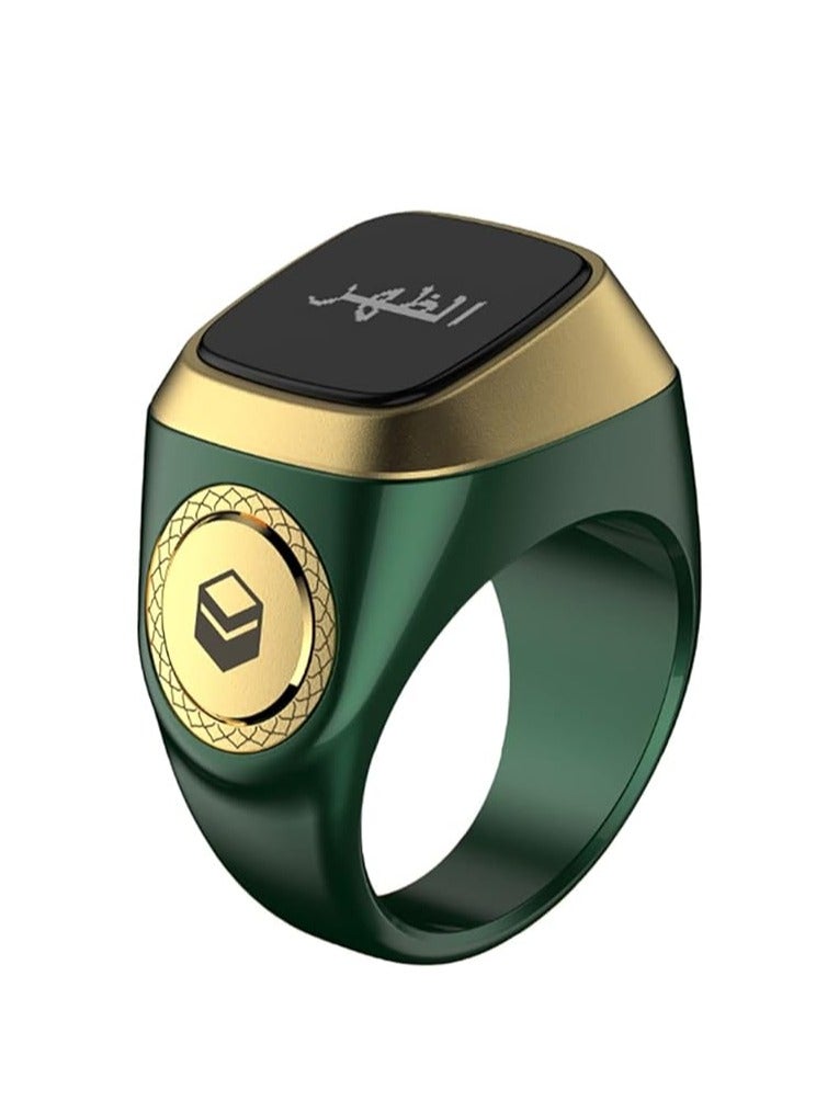 iQIBLA Smart Tasbih Plastic Zikr Lite Ring Green 18MM - Image 1