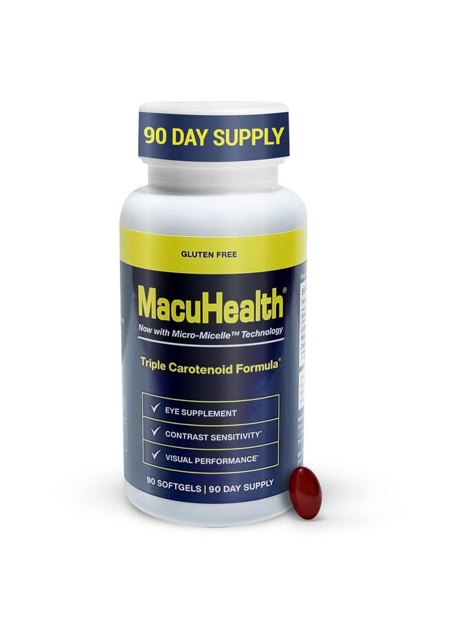 Macuhealth - Macuhealth Triple Carotenoid Formula - Eye Vitamins for Adults - 90 Softgels, 3 Month Supply - Image 1
