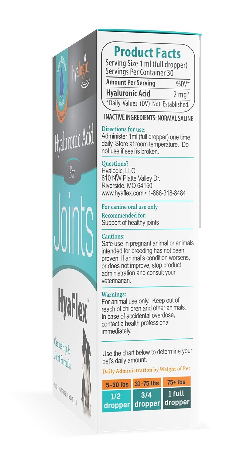 Hyalogic HyaFlex Hyaluronic Acid for Dogs - Premium Pet Supplies for Joint, Skin, Eye, and Coat Maintenance - Natural Joint Supplement for Dogs to Enhance Mobility (30ml) - Image 3