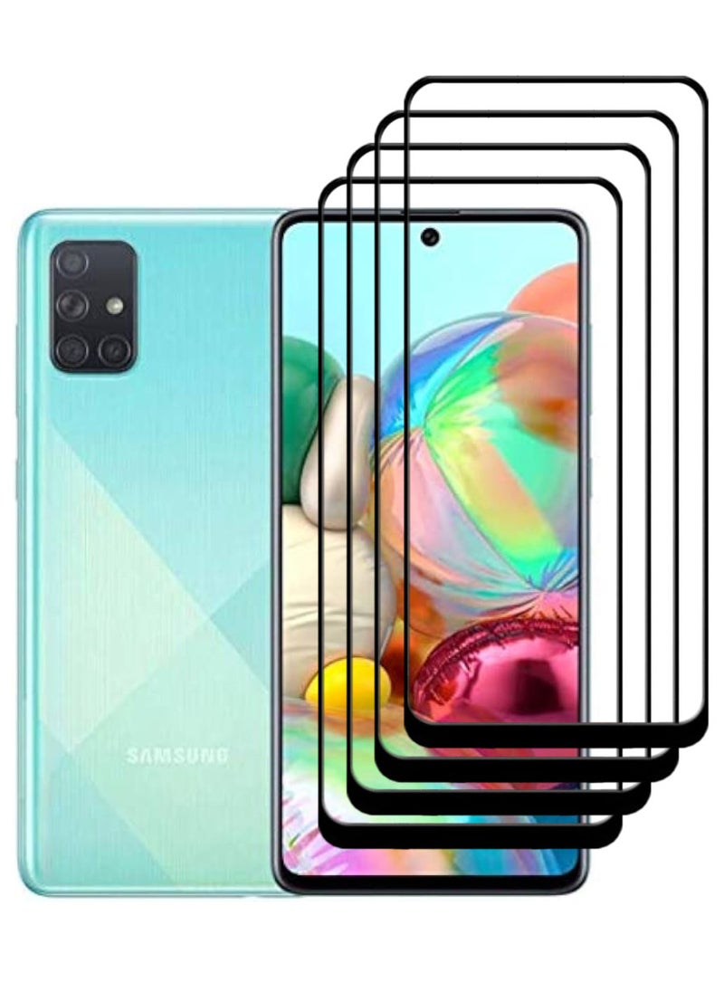 ACLIX 4 Pieces Antistatic ESD Dustproof Premium Quality High Definition Tempered Glass Screen Protector Designed For Samsung Galaxy A71 - Image 1