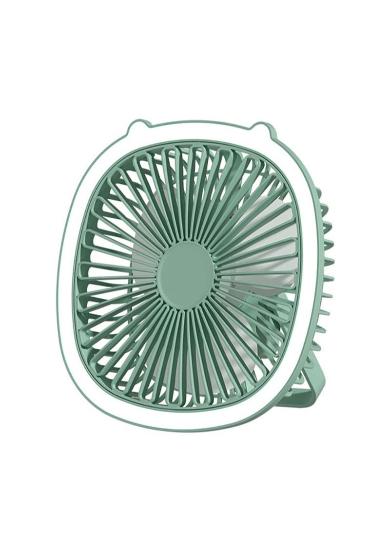 Sunhome - SUNHOME Portable USB Table Lamp and Desktop Fan Green - Image 1