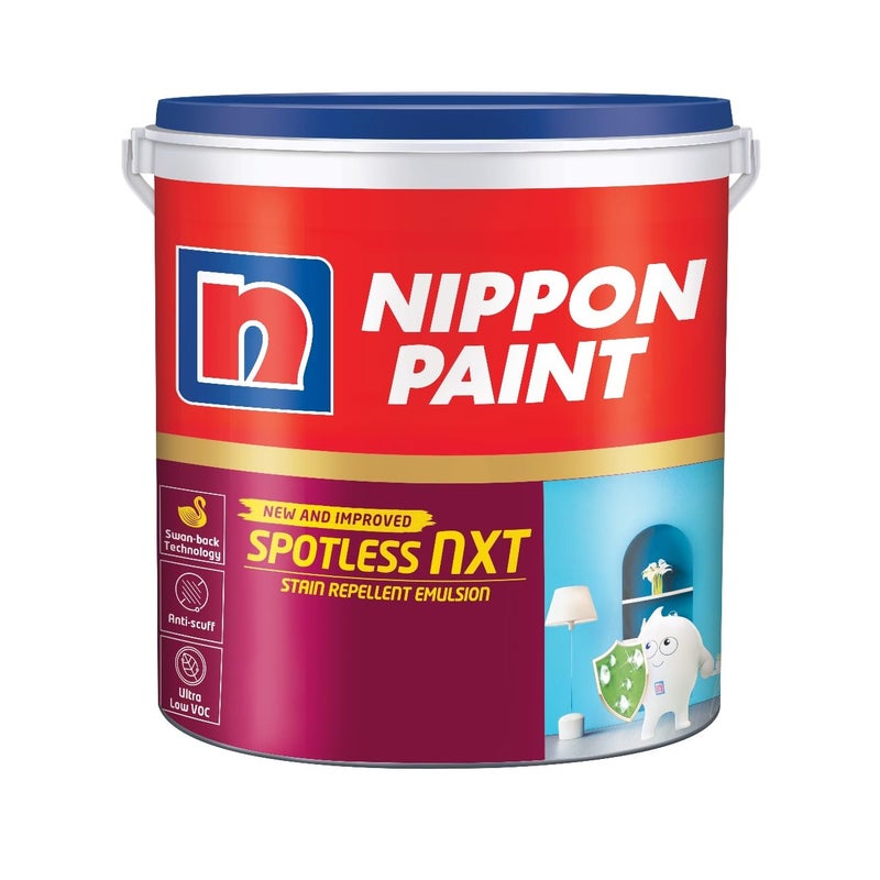 Nippon Paint Spotless NXT Premium Interior Emulsion Paint(10L, White, Soft Sheen)-Ultra Low VOC, Swan-back Stain Repellent Technology Safe for Kids-For Bedrooms, Kids, Dining, Living Rooms-10 Liter - Image 5