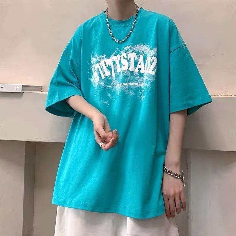 Simple T-Shirt Men'S Summer High Street Trendy Brand Loose Half-Sleeve Design Sense Niche Ins All-Match Trendy Short-Sleeve Top - Image 4