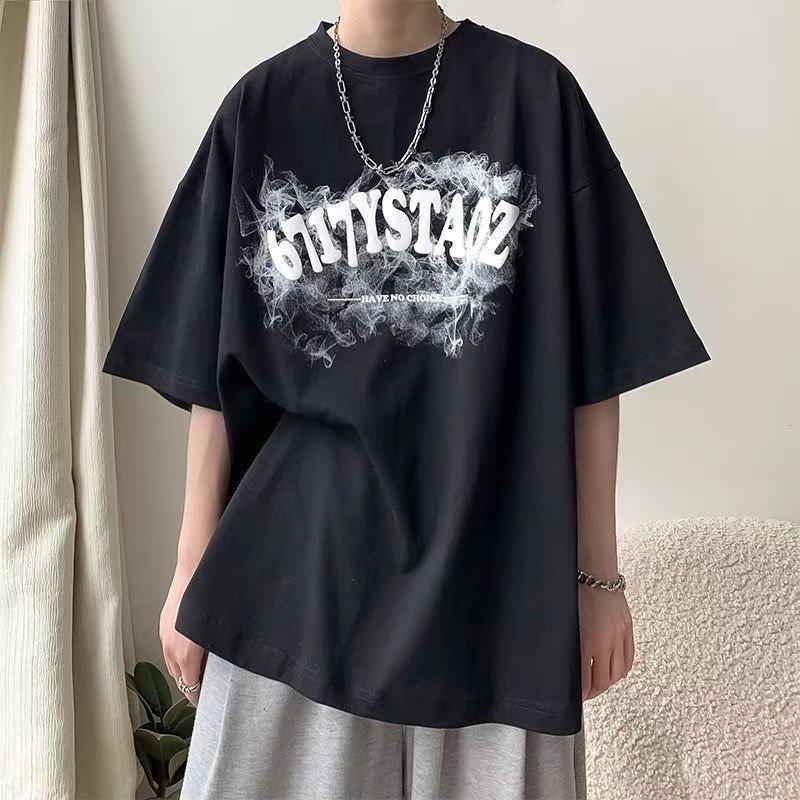 Simple T-Shirt Men'S Summer High Street Trendy Brand Loose Half-Sleeve Design Sense Niche Ins All-Match Trendy Short-Sleeve Top - Image 3