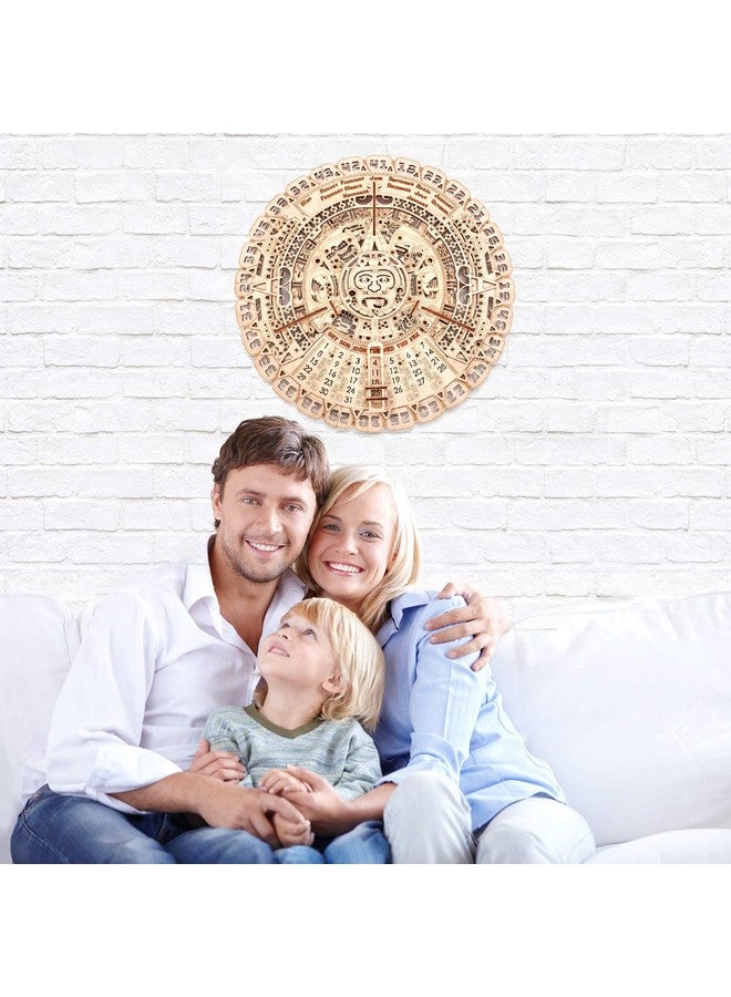 Wood Trick Wood Trick Mayan Wall Calendar 3D Wooden Puzzles for Adults and Kids to Build - 16" - Wooden Model Kit - Aztec Calendar  - Image 4