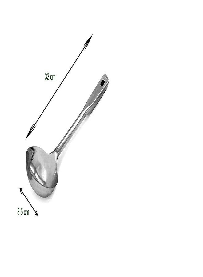 Bartan Star Stainless Steel Kitchen Cooking Ladles,Serving Spoons Set of 2 - Image 2
