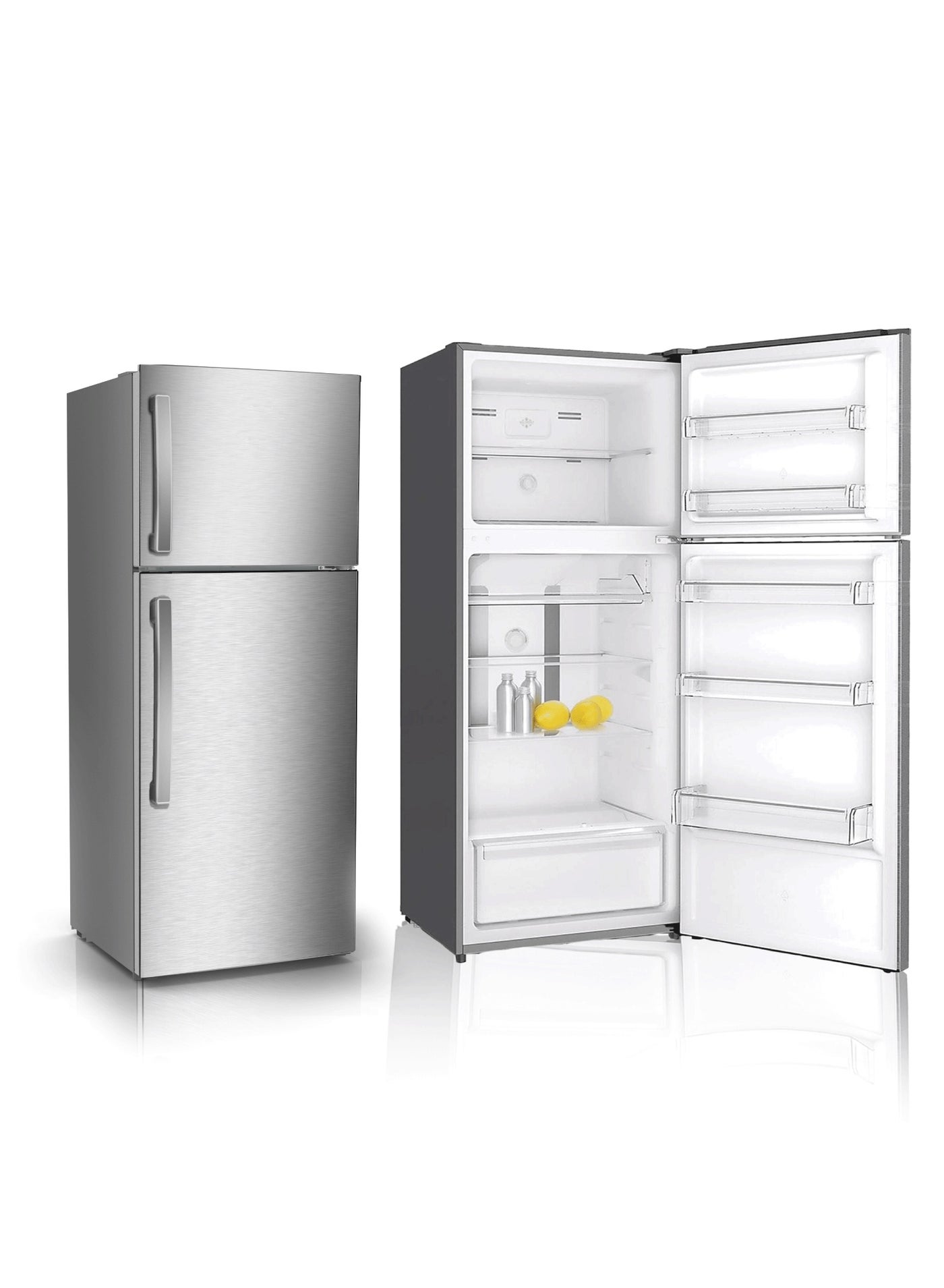 Oscar 420L Double Door No Frost Refrigerator | Electronic Temperature Control | External LED Display | Large Crisper with Humidity Control | Silver Inox - ORF 540 FFHS | 1 Year Warranty