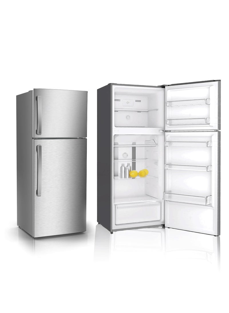 Oscar 420L Double Door No Frost Refrigerator | Electronic Temperature Control | External LED Display | Large Crisper with Humidity Control | Silver Inox - ORF 540 FFHS |  1 Year Warranty