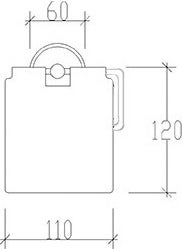 Tema Solo Paper Holder (Stainless Covered) 71411  - Image 2