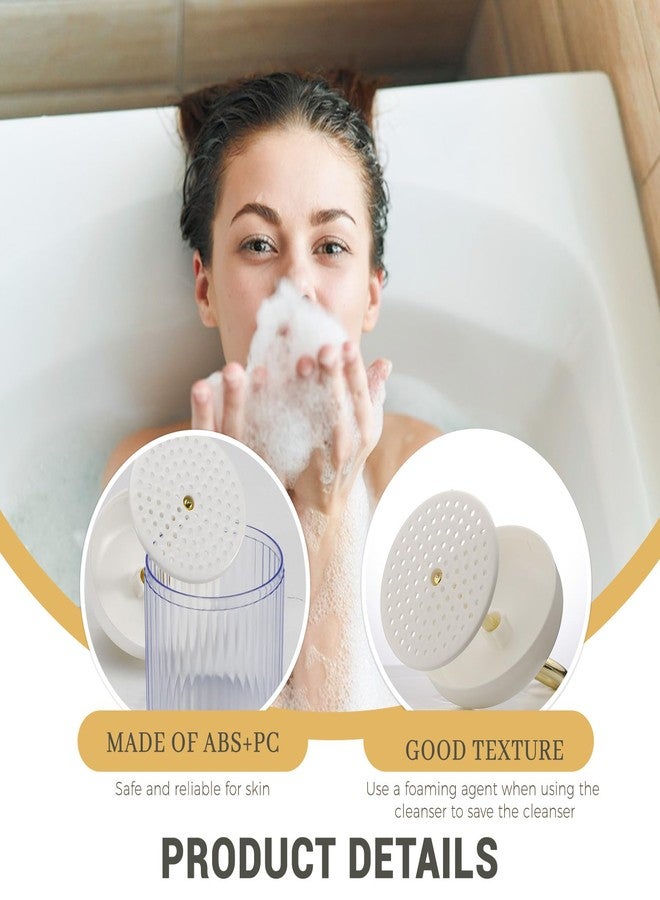 SNOMEL SNOMEL 2 Pcs Marshmallow Whip Maker Skin Care, Deep Cleaning Foam Maker for Face Wash, Quick & Rich Facial Cleanser Foam Cup, Cream Bubble Foamer Maker Cleansing Tool for Home Travel (White - Image 3