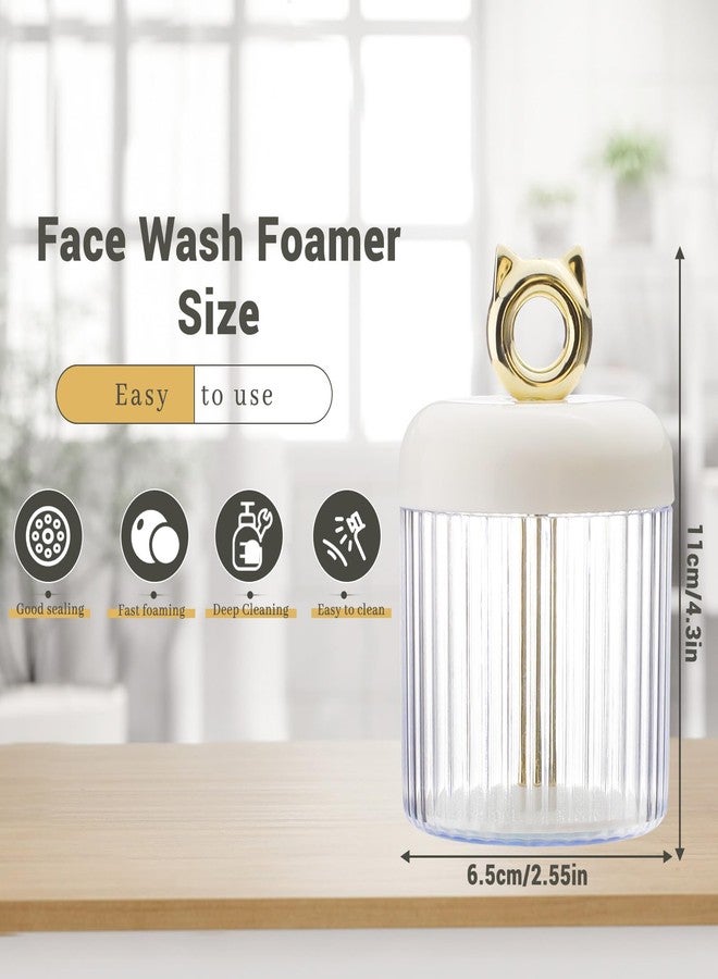 SNOMEL SNOMEL 2 Pcs Marshmallow Whip Maker Skin Care, Deep Cleaning Foam Maker for Face Wash, Quick & Rich Facial Cleanser Foam Cup, Cream Bubble Foamer Maker Cleansing Tool for Home Travel (White - Image 2