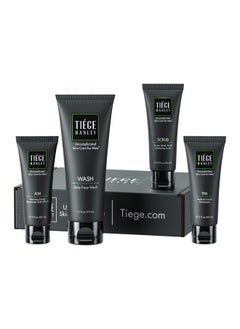 tiege hanley Essential Skin Care Routine for Men | Skin Care System Level 1 | Face Wash, Scrub, and Two Moisturizers | Made in USA | 30 Day Supply  - Image 1