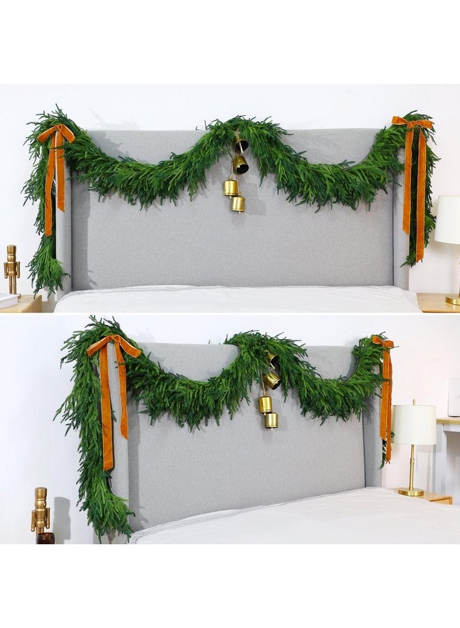 Jutom Jutom Christmas Deluxe Norfolk Pine Garlands Realistic Norfolk Pine Faux Greenery Garlands for Holiday Mantle Table Indoor Outdoor Wedding Christmas Decor(1 Pcs,12 Feet)  - Image 3