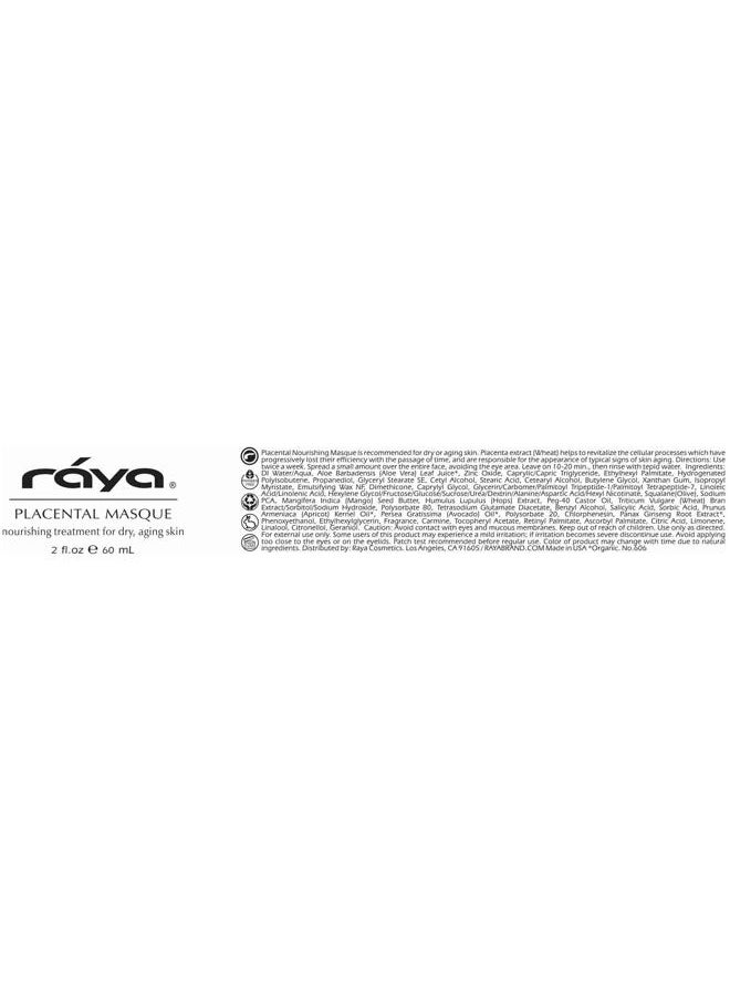 Raya - Placental Masque (606) | Nourishing Facial Treatment Mask for Dry or Aging Skin | Revitalizes and Helps Reduce Lines and Wrinkles - Image 1