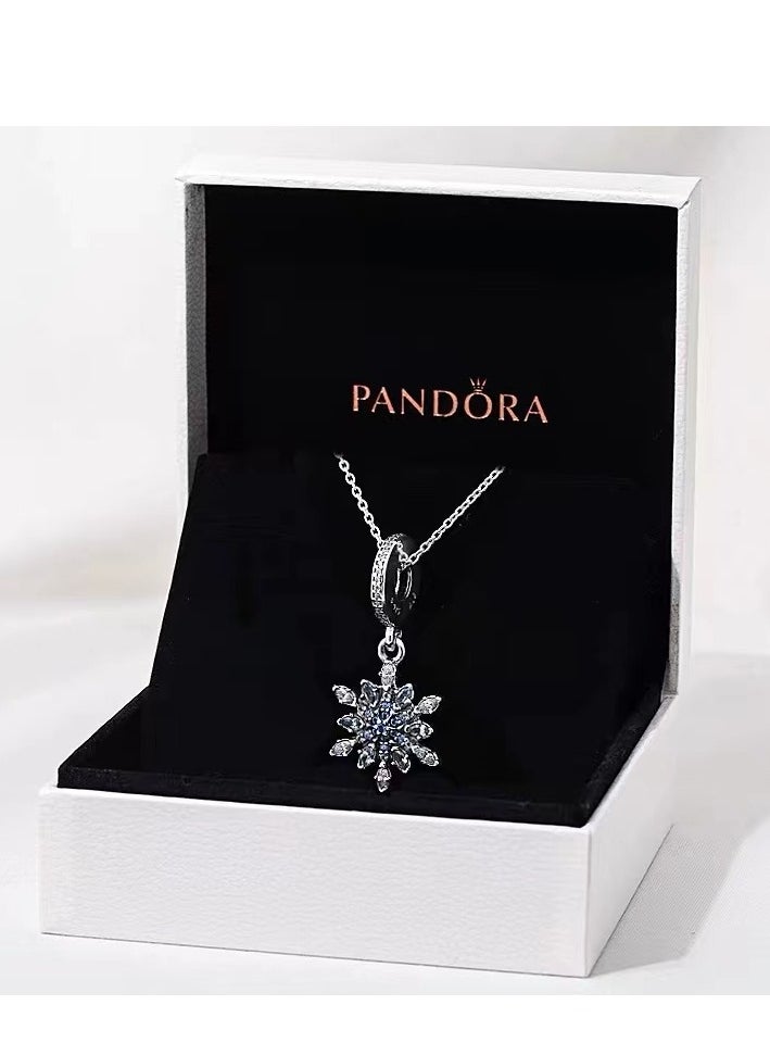 باندورا فيوليت Pandora925 الفضة الاسترليني قلادة قلادة مجوهرات للنساء الفتيات  - Image 4