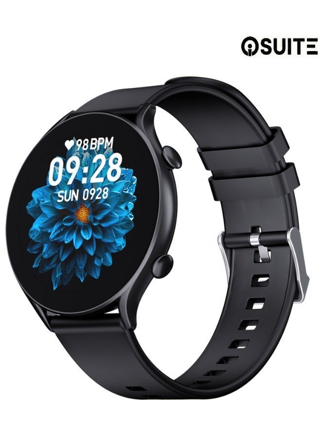 iOsuite Prime 1 Smart Watch with Bluetooth Calling, 1.46” HD Display, Heart Rate & Sleep Monitor, IP68 Waterproof Fitness Tracker, Multi-Sport Modes, Compatible with Android & iOS – Black (X19 Max) - Image 1