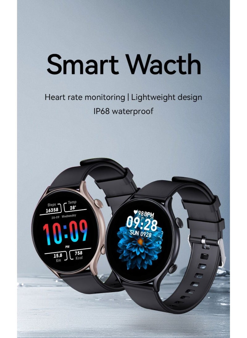 iOsuite Prime 1 Smart Watch with Bluetooth Calling, 1.46” HD Display, Heart Rate & Sleep Monitor, IP68 Waterproof Fitness Tracker, Multi-Sport Modes, Compatible with Android & iOS – Black (X19 Max) - Image 2