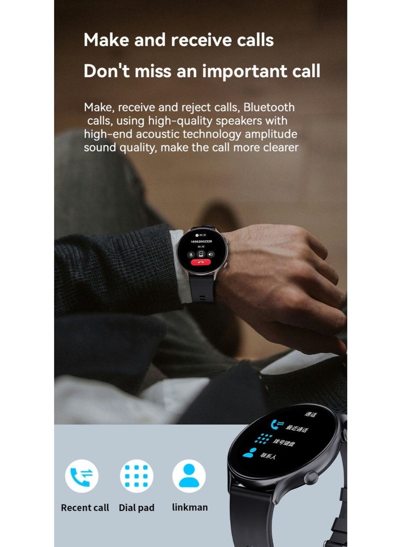 iOsuite Prime 1 Smart Watch with Bluetooth Calling, 1.46” HD Display, Heart Rate & Sleep Monitor, IP68 Waterproof Fitness Tracker, Multi-Sport Modes, Compatible with Android & iOS – Black (X19 Max) - Image 3