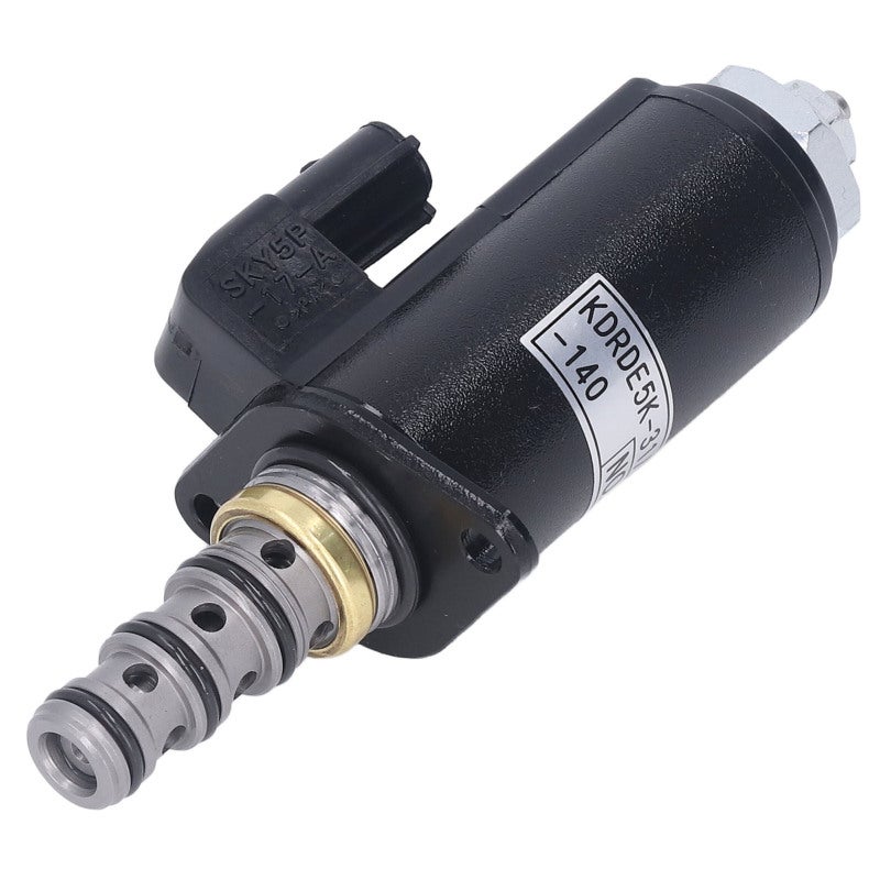 Hydraulic Pump Solenoid Valve:  Alloy Steel Construction, High Hardness, Wear Resistance - Fine Processing, Glossy Finish Replacement Part for Kobelco SK230 6E and SK210LC 6E Excavators - Image 3
