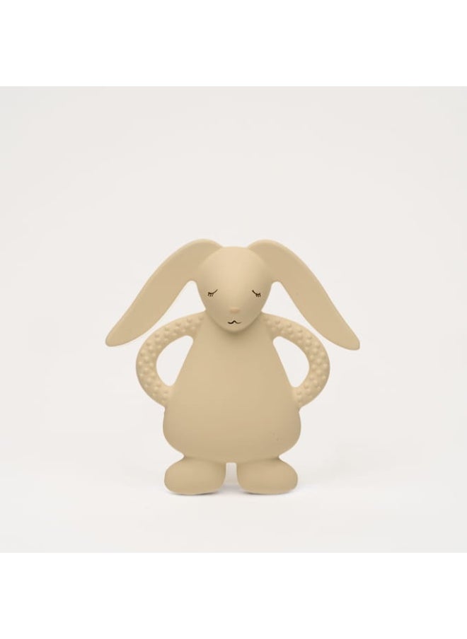 Moonie Moonie Natural Rubber Teether Bunny - Sand  - Image 1