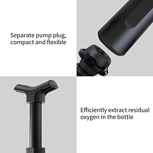 Verana Wine Saver Vacuum Pump with 1 Silicone Wine Stoppers, Black, Fits Most Bottles, Keeps Wine Fresh Up to 10 Days - Image 3