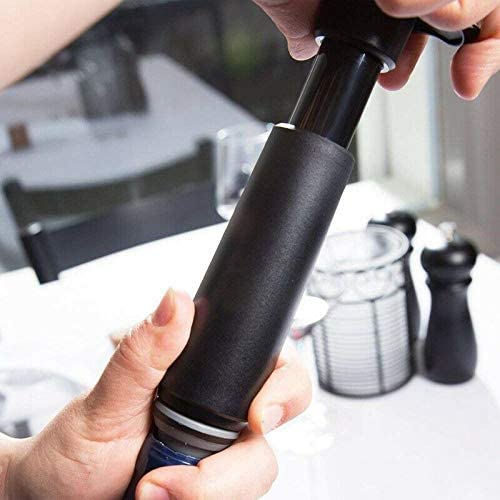 Verana Wine Saver Vacuum Pump with 1 Silicone Wine Stoppers, Black, Fits Most Bottles, Keeps Wine Fresh Up to 10 Days - Image 2
