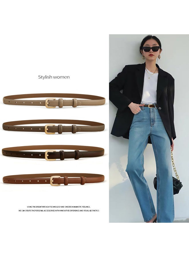 SAFIYA Qixi Festival Gift】2025 New Two-layer Cowhide Belt For Women, Jeans Belt With Pin Buckle - Image 2
