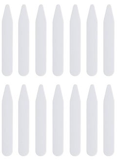 100 Pieces Collar Stays Plastic Collar Stays Collar Bones Collar Stiffeners Collar Supports for Men Shirts (White 1 x 6 cm)