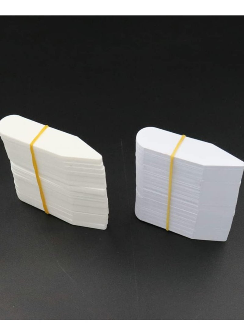 NATIONAL PLASTIC - 100 Pieces Collar Stays Plastic Collar Stays Collar Bones Collar Stiffeners Collar Supports for Men Shirts (White 1 x 6 cm) - Image 1