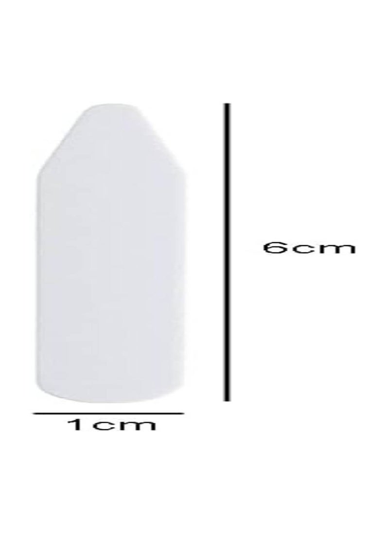 NATIONAL PLASTIC - 100 Pieces Collar Stays Plastic Collar Stays Collar Bones Collar Stiffeners Collar Supports for Men Shirts (White 1 x 6 cm) - Image 1