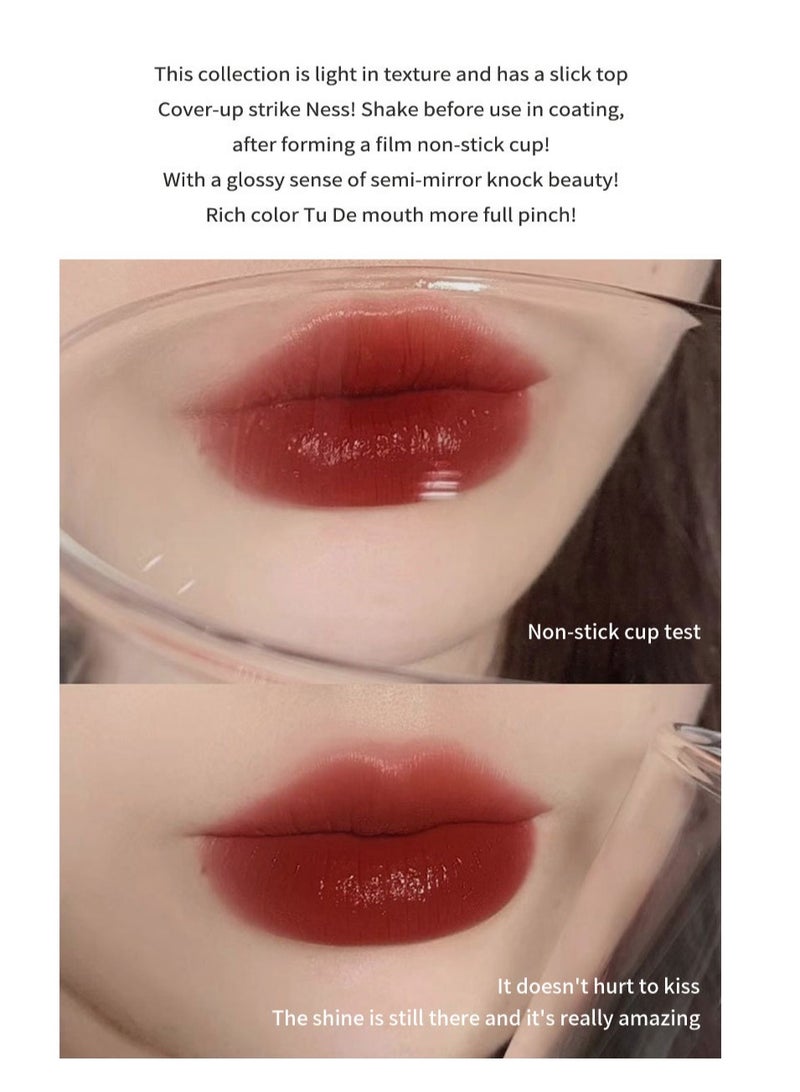 جولي جوجو ملمع شفاه مائي مكون من 6 ألوان، مرطب ومغذي، يدوم طويلاً، يعدل لون البشرة، سهل التلوين، غير لاصق، 6 قطع - Image 2