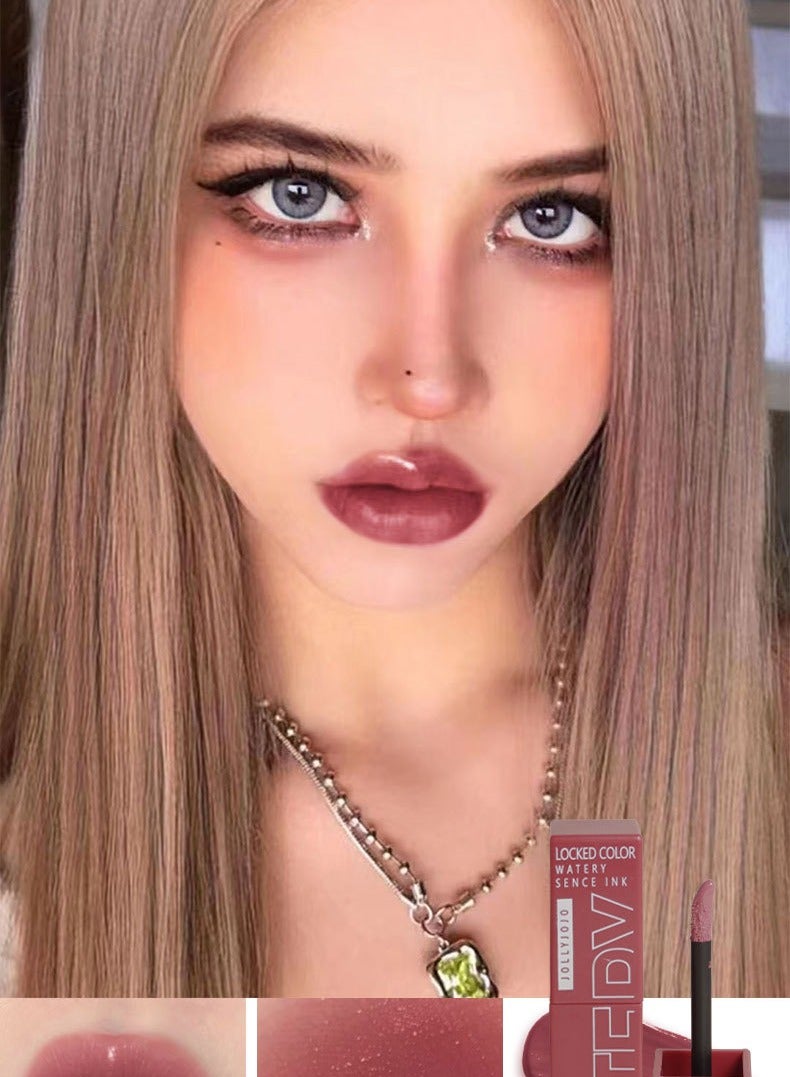 جولي جوجو ملمع شفاه مائي مكون من 6 ألوان، مرطب ومغذي، يدوم طويلاً، يعدل لون البشرة، سهل التلوين، غير لاصق، 6 قطع - Image 5