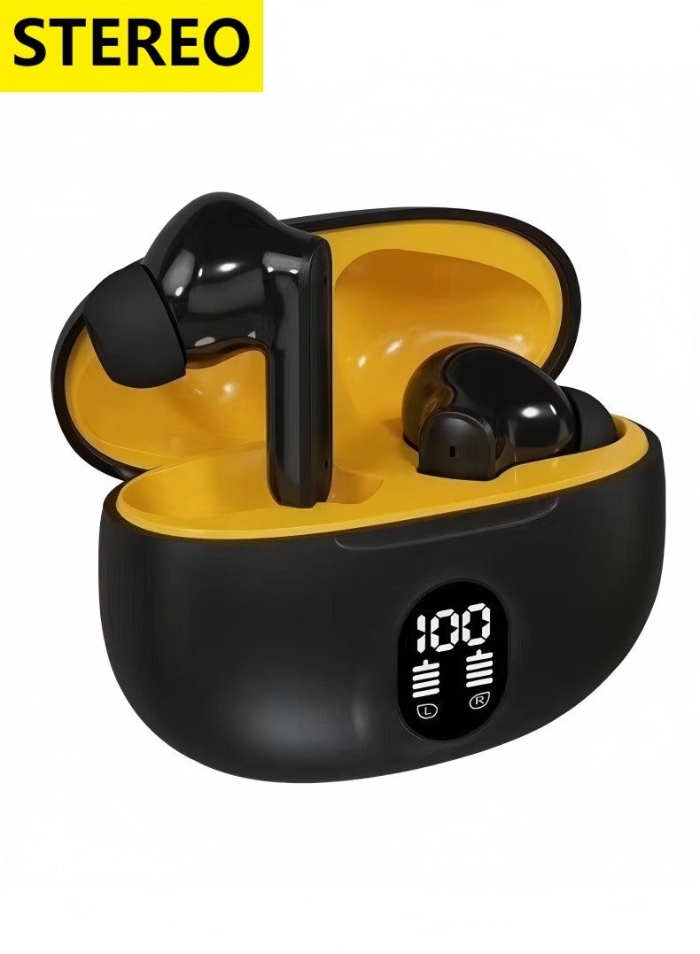 Stereo Bluetooth Earbud Wireless Headphone & Earphone with Active Noise Cancelling Deep Bass LED Power Display Stereo Sound - Image 1