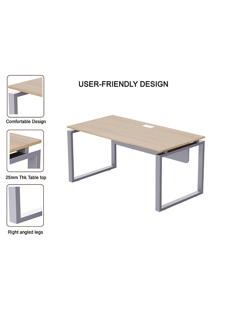 Mahmayi Carre 5114 Workstation Table without Drawer for Home & Office - Coco Bolo