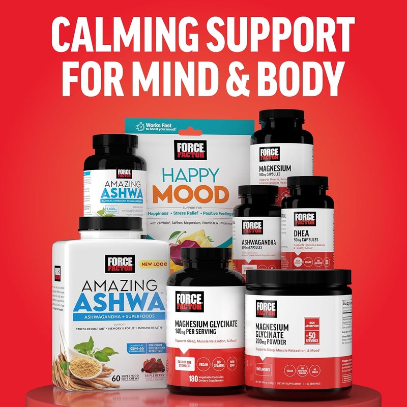 FORCE FACTOR Glycine to Promote Relaxation and Restful Sleep Support Cognitive Function Mood Balance and Nerve Health 100 Vegetable Capsules - Image 5