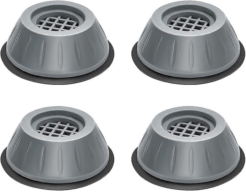 LOZOX Washer Dryer Anti Vibration Pads with Suction Cup Feet Fridge Washing Machine Leveling Feet Anti Walk Pads Shock Absorber Furniture Lifting Base4 Piece - Image 1
