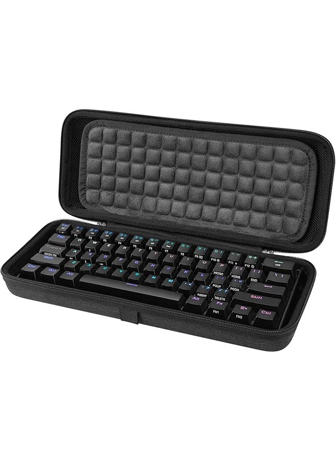 erorex - Hard Travel Case For Compact 60 Percent Keyboard Computer 61 Key Wireless Wired Keyboard Carrying Case Protective Storage Box Bag Compatible With Razer Huntsman Mini 60 Percent Logitech G Pro X 60 - Image 1