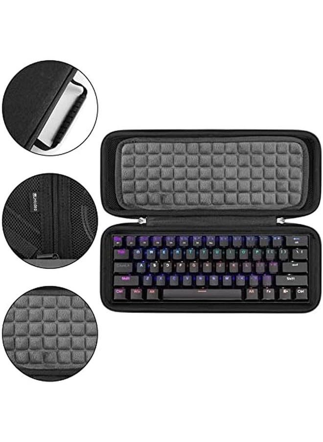 erorex - Hard Travel Case For Compact 60 Percent Keyboard Computer 61 Key Wireless Wired Keyboard Carrying Case Protective Storage Box Bag Compatible With Razer Huntsman Mini 60 Percent Logitech G Pro X 60 - Image 1