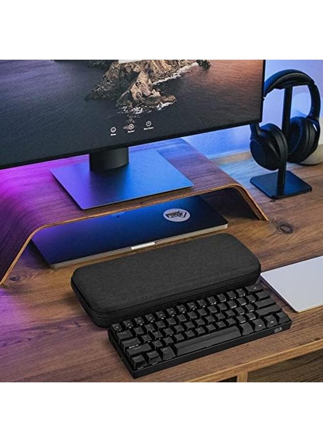 erorex - Hard Travel Case For Compact 60 Percent Keyboard Computer 61 Key Wireless Wired Keyboard Carrying Case Protective Storage Box Bag Compatible With Razer Huntsman Mini 60 Percent Logitech G Pro X 60 - Image 1
