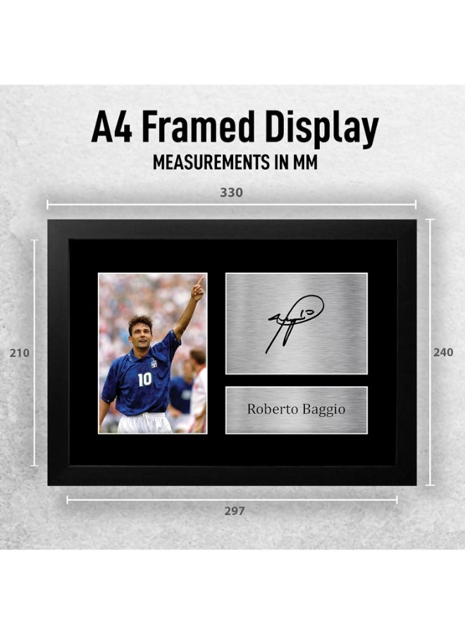 إتش دبليو سي تريدينغ HWC Trading FR هدية روبرتو باجيو موقعة مؤطرة A4 مطبوعة بخط اليد هدايا إيطاليا عرض الصور - Image 2