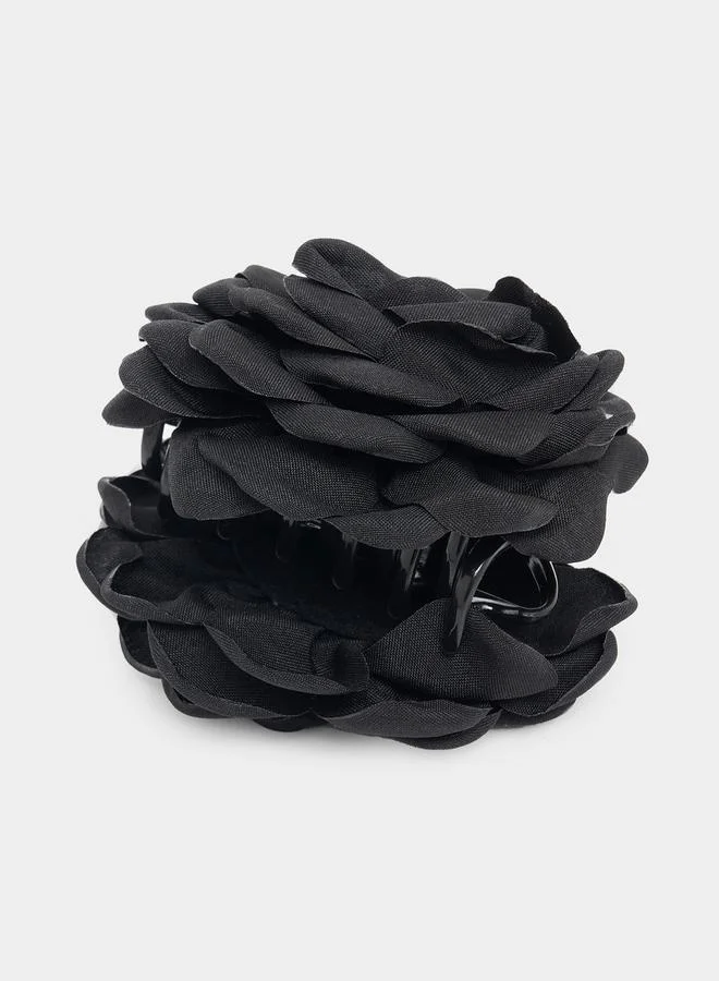 Styli Flower Accent Hair Claw Clip