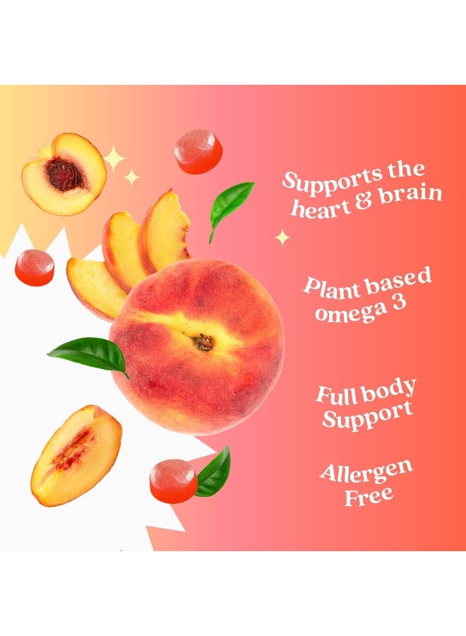 BeLive جواهر أوميغا 3 العضوية مع أوميغا 6 و 7 و 9 و DHA و EPA من زيت بذور الكتان وزيت فاكهة البحر النبق - خالية من السكر، تدعم صحة الدماغ والقلب والعين والجهاز المناعي، مكملات للأطفال والبالغين (60 حبة) - Image 4