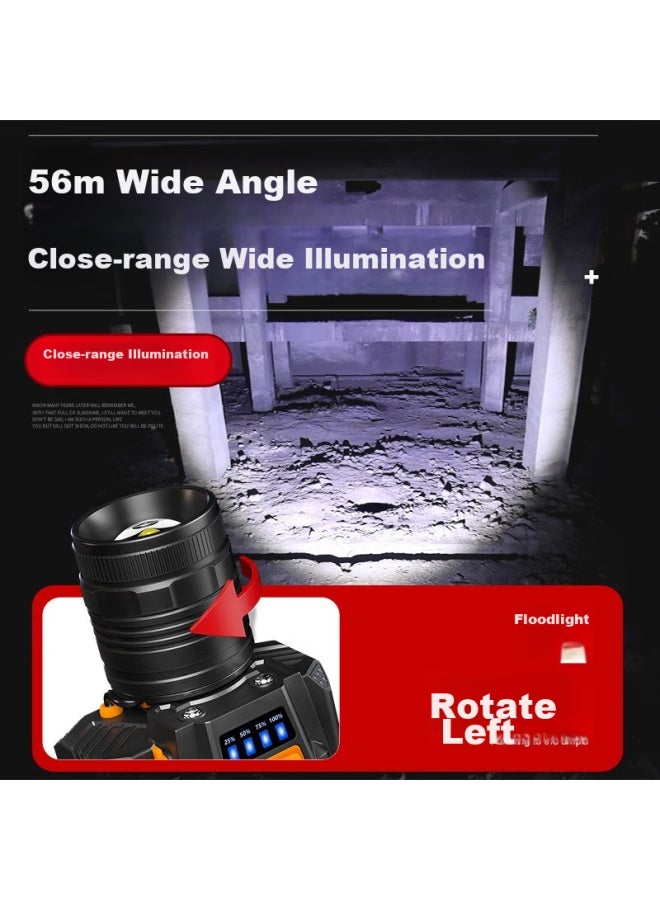 SupFire Headlamp, Waterproof, High Brightness, Long Battery Life, Outdoor Work, Head-Mounted, Outdoor Lighting, Fishing, W50000 - Image 4