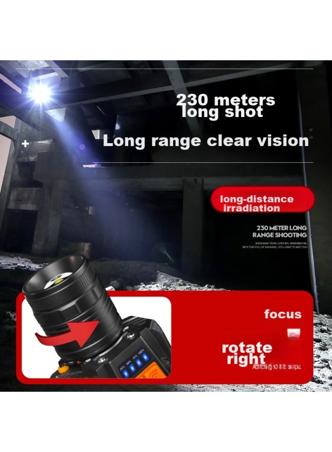 SupFire Headlamp, Waterproof, High Brightness, Long Battery Life, Outdoor Work, Head-Mounted, Outdoor Lighting, Fishing, W50000 - Image 5