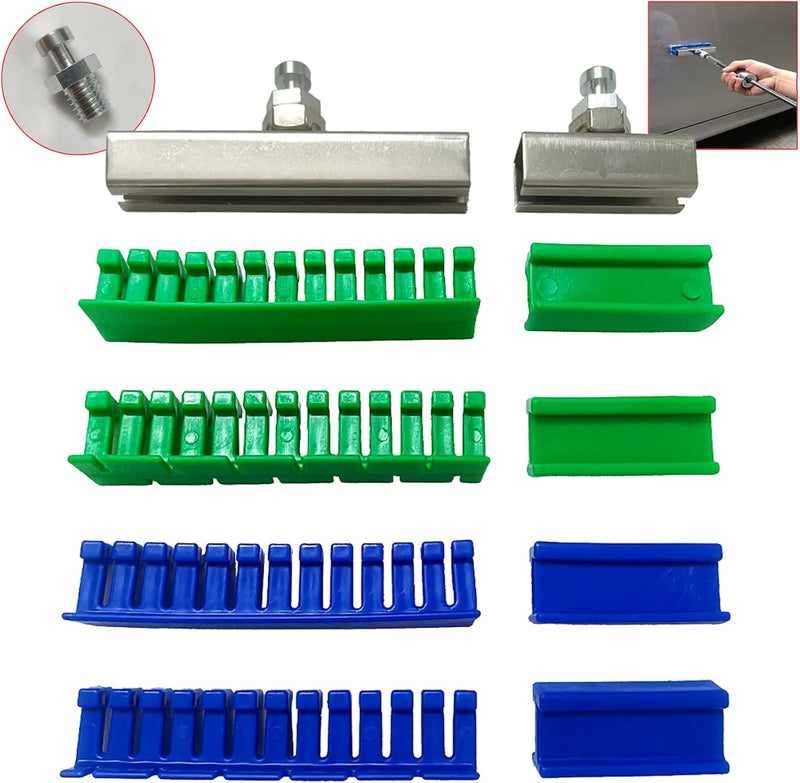 CYGOODS 10pcs/Set Adhesive Blue Green Glue Tabs Tools Kit for Car Paintless Dent Repair Tool Auto Dent Repair Tools Long Dent Repair Tools - Image 1