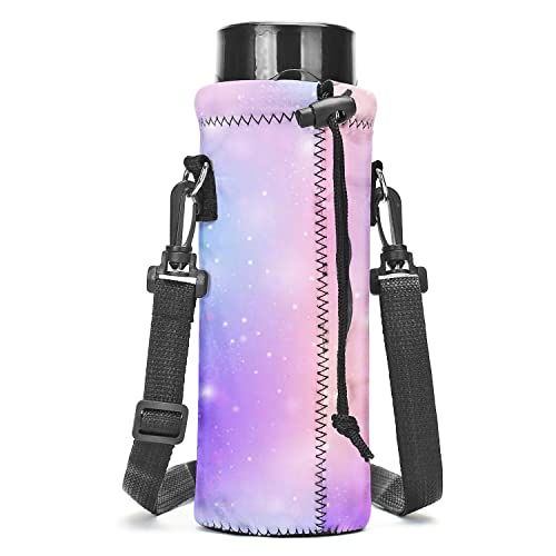 AMARY 500ML Neoprene Water Bottle Carrier Bag with Adjustable Shoulder StrapInsulated Water Bottle Cover for Stainless SteelGlassPlastic Bottles 169OZ cute unicorn - Image 3